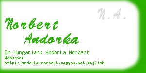 norbert andorka business card